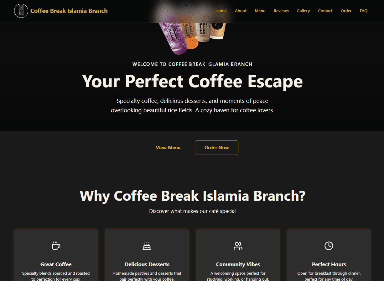 Coffee Break Islamiya Demonstration